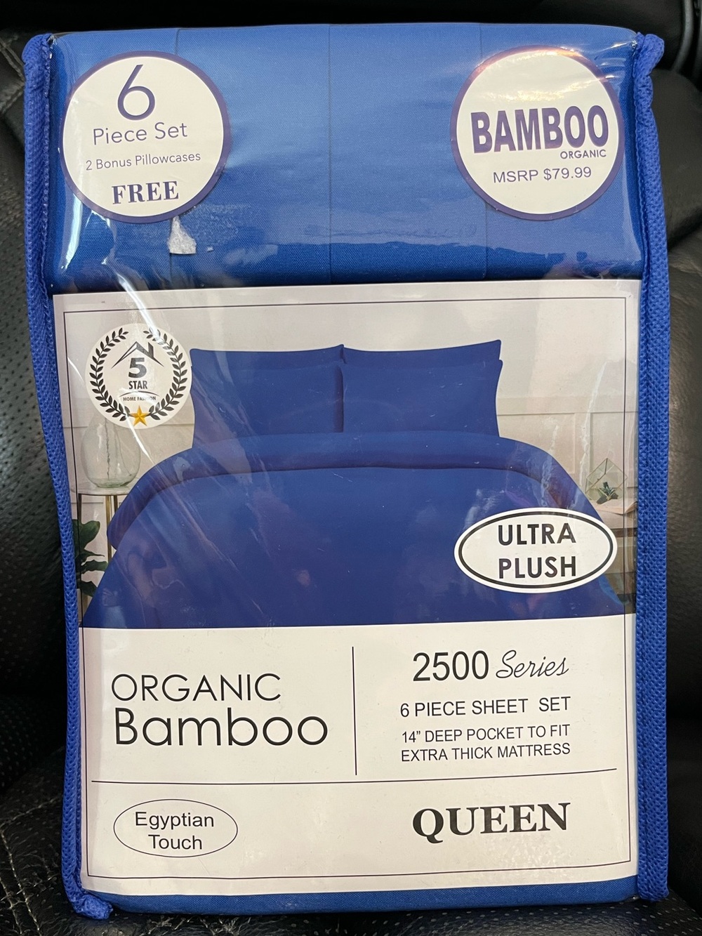 BAMBOO Ultra Plush 6-Piece Queen Sheet Set - Blue
